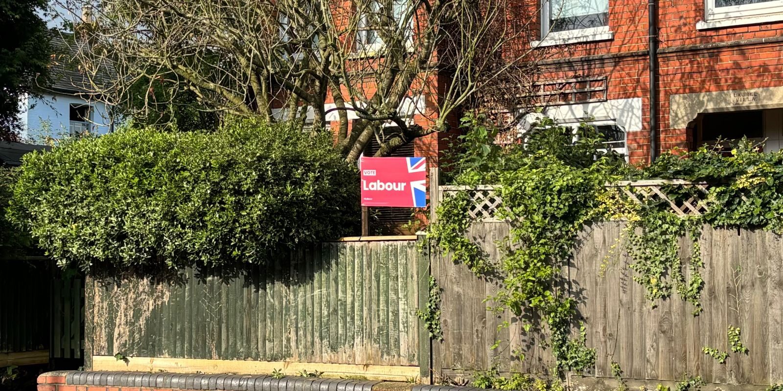 A Labour Party sign in Dorking